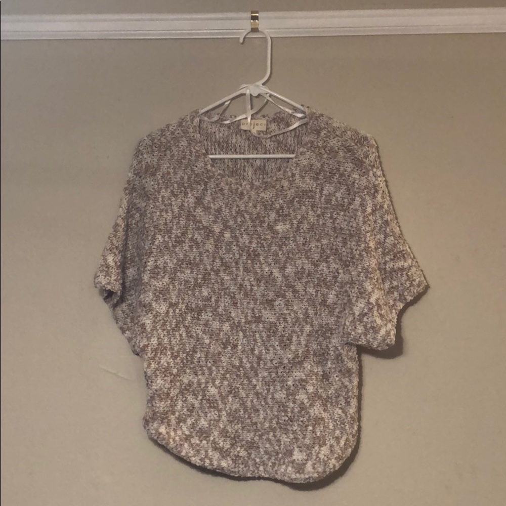 knitted short sleeve sweater